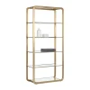 Ambretta Large Freestanding Bookcase - 5-Tier Open Shelving Unit in Walnut Finish for Living Room or Office